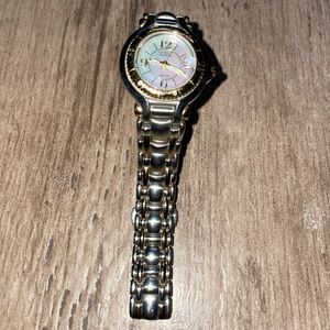 Citizen Eco Drive, Pearl face with date, 2 tone, WR 100